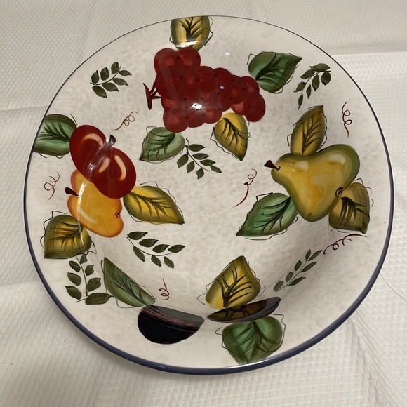 Oneida 14” Vintage Fruit Hand painted serving bowl - Picture 1 of 6